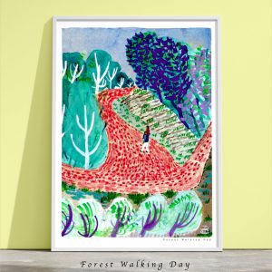 Forest Walking Day Art Print