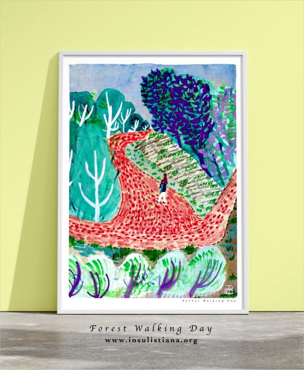 Forest Walking Day Art Print