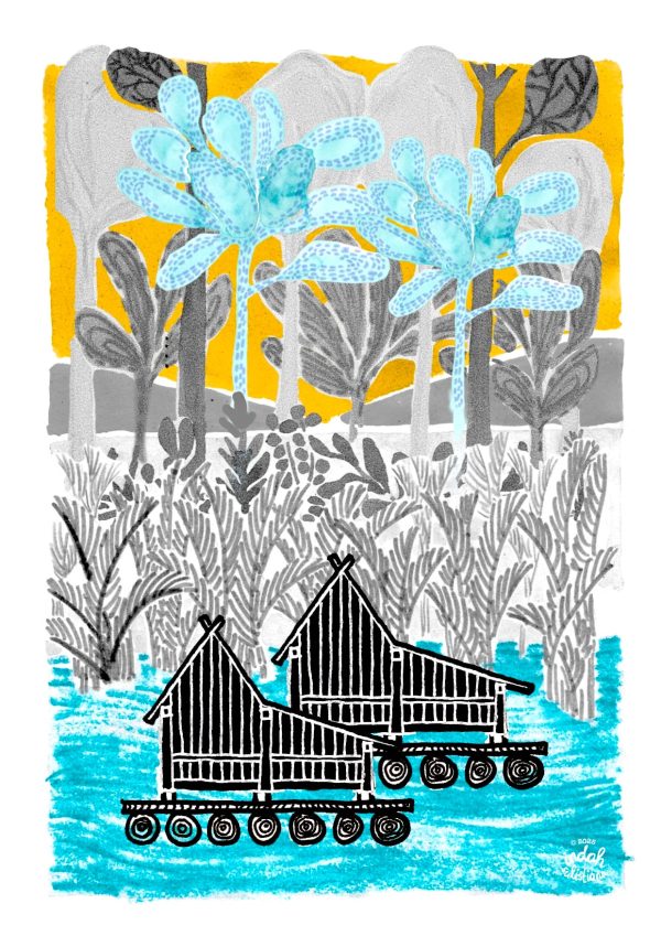 Floating Houses art print - Image 2