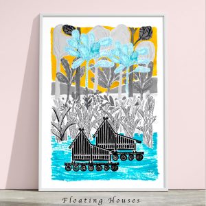 Floating Houses art print