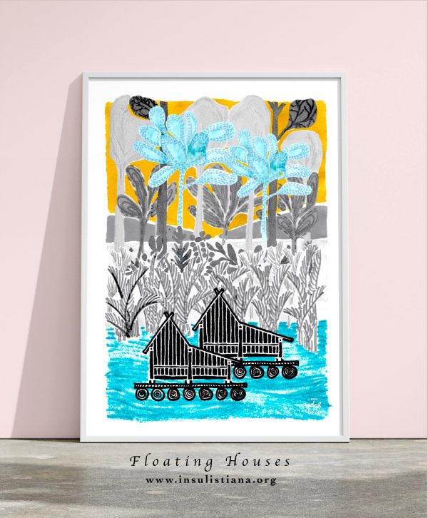 Floating Houses art print