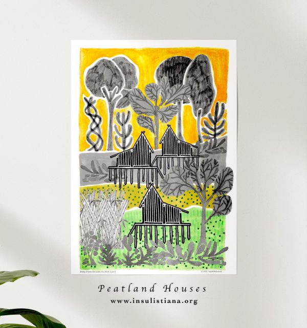 Peat Land Houses art print - Image 3