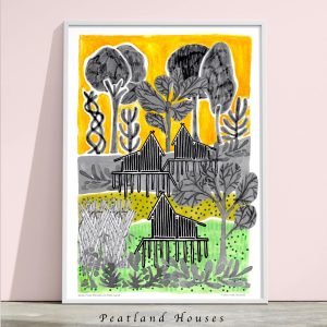 Peat Land Houses art print