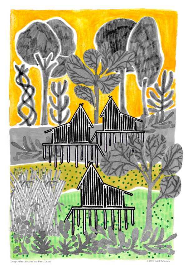 Peat Land Houses art print - Image 2